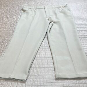 JOHN BLAIR 42/27 Men's Classic Straight-Leg Dress Pants — Light Cream VINTAGE